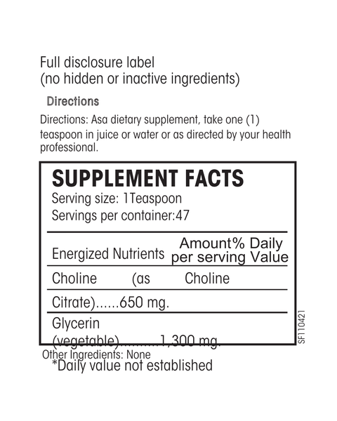 PERQUE- Choline Citrate 7.86 oz